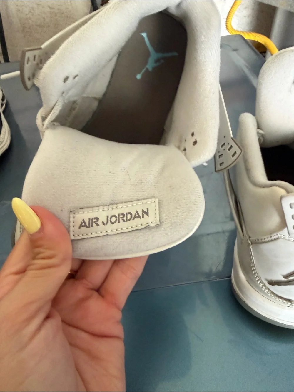 Jordan Kids White Sneakers with Gray Jumpman